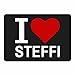 Produktbild Mousepad Classic I Love Steffi schwarz