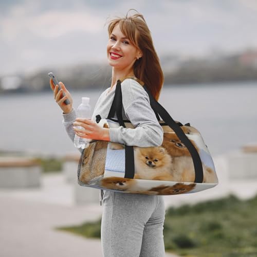 Sac de week-end noir Poméranie avec grand compartiment pour accessoires