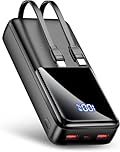 Power Bank Fast Charging 40000mAh, Portable Charger with USB-C Input Ouput & Built-in Cables, Battery Pack Powerbank Compatible with iPhone 17 16 15 14 13 Android and more