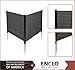 Enclo Privacy Screens EC18002 Lincoln WoodTek Vinyl Outdoor Privacy Screen, Perfect to Conceal Trash Bins and A/C Units, Full-Coverage No-Dig Kit 3.5ft H x 3.5ft W, Charcoal Color (2-Panels)