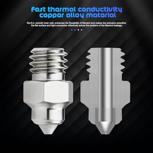 2 peças 0,8 mm Mk8 Ender 3 bocais Impressora 3D Extrusora de bocal de aço endurecido bimetálico, par