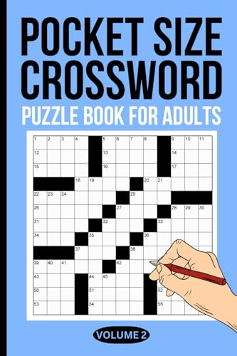 Small Crossword Puzzle Book for Adults : Pocket Size Edition: 50 Mini Crosswords for Relaxation, Brain Exercise, and On-the-Go Fun