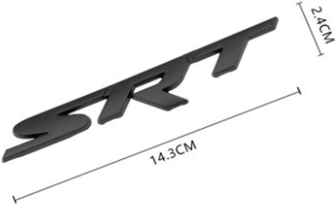 LONGYAN WOOWha Metal Auto Car Styling SRT Front Grill Grille Badge Emblem Sticker Fit For Exterior Accessories (Color Name : Black)