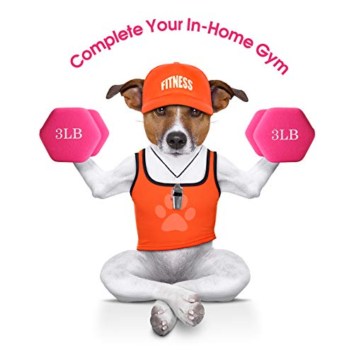 Dumbbell Set, Topmade 3Lb Pair Neoprene Coated Iron Dumbbells Hand Weights Set Barbell Exercise Fitness Hex Dumb Bell Free Weight Dumbbell For Women Men Home Gym Workout Strength Bodybuilding Training #TOP5