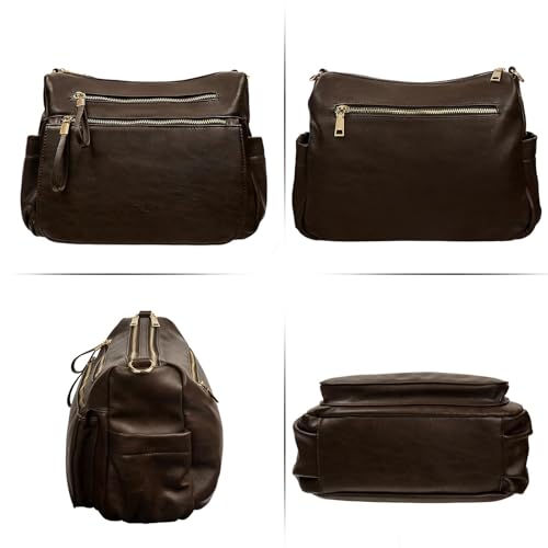 KOGTLA Women's Crossbody Shoulder Bag Roomy Multi Pockets Purse Handbag Travel Satchel Hobo Messenger Bag3