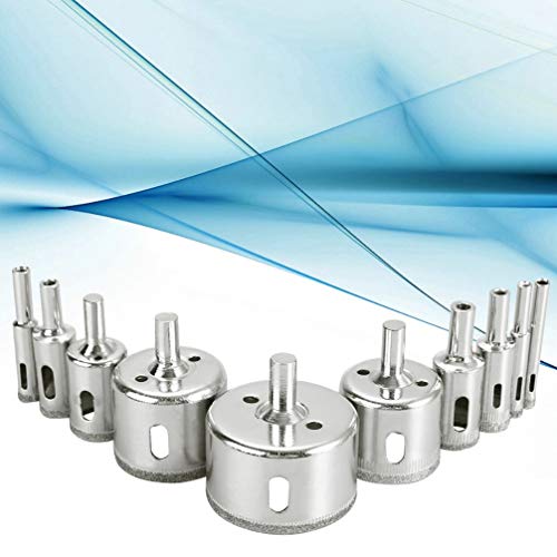 Cabilock 10 peças de brocas de diamante furador furador serras removedor ferramenta broca broca para