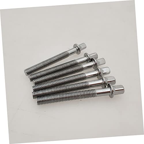 Abaodam 6pcs Tornillos de Montaje para Pernos de Tambor de Metal y Arandelas para Hardware de Tambor miniatura 2