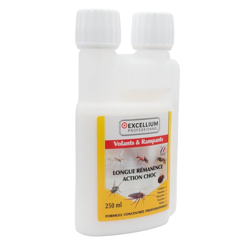 Excellium | Insecticide Concentré Volants & Rampants | Traitement Choc avec Rémanence Longue Durée | Flacon Doseur Sécurisé 250 ml