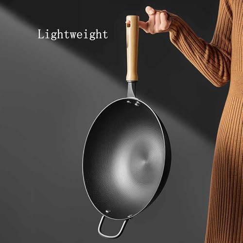 Wok de Hierro con Tapa, Fondo Plano, 28 cm miniatura 6