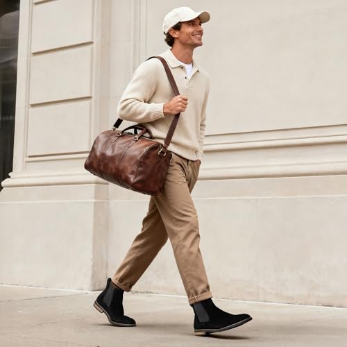 Bruno Marc Men's Suede Leather Chelsea Ankle Boots,Size 12,Black,URBAN-06