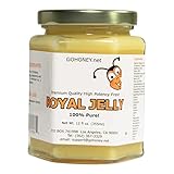 Go Honey Royal Jelly Organic – Unfiltered Raw Royal Jelly Energy Supplement for Men and Women – Immune Support Supplement with Retinol, Vitamin B, Biotin, Niacin, – 12 oz, Glass jar