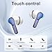 Wireless Earbuds, Bluetooth Headphones 5.4 HiFi Stereo, Ear Buds with 4 ENC Noise Cancelling Mics, 48H Bluetooth Earbuds with Dual LED Display, IP7 Waterproof in Ear Earphones for Android iOS, Blue