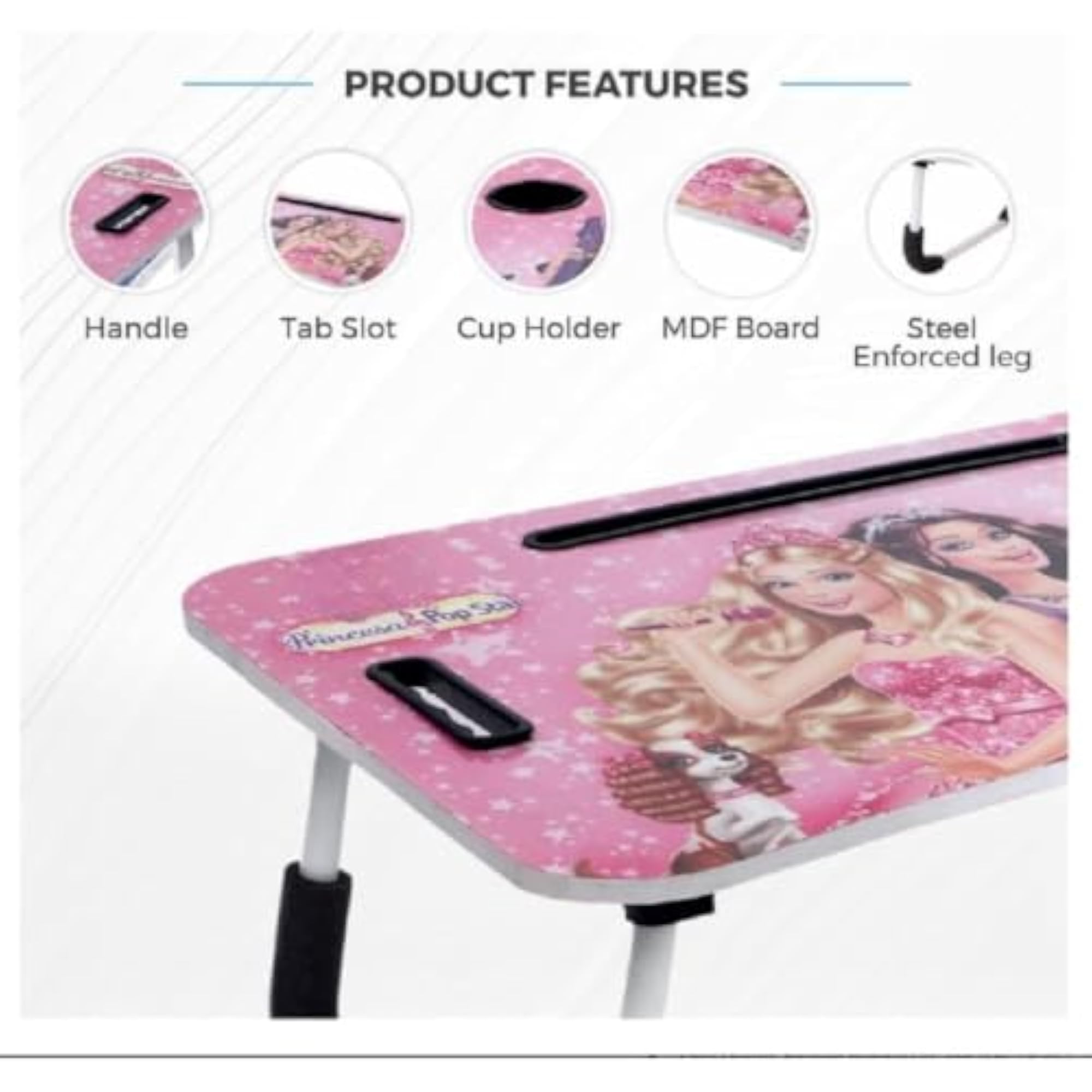 Foldable Laptop Bed Tray Table with Cup Holder