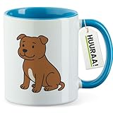 staffordshire bull terrier blue puppies Tazza preferita colorata: questa Staffordshire bull terrier La tazza per la colazione porta colore nella vita di tutti i giorni o in ufficio e può essere regalata come simpatico souvenir.