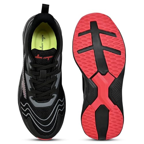 Image of Allen Cooper Training,Road Running,Cricket,Gym,Sports Comfortable Extra Max Cusion with Memory Foam Insole Running Shoes for Men(601|Grey /Black-Olive-Sizes 6,7,8,9,10)