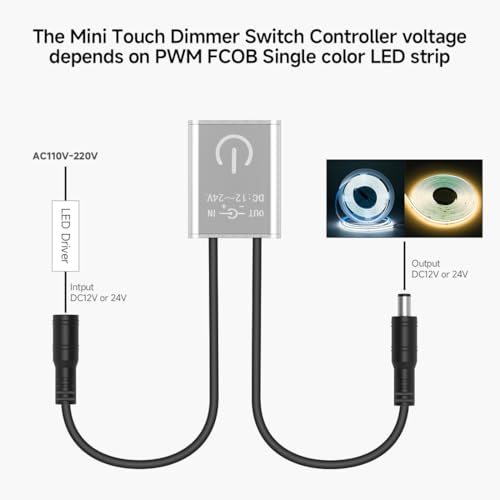 Tira LED COB 8W/m 10m Blanco Cálido 2700K DC24V miniatura 3