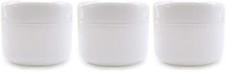 8 Ounce White Round Plastic Jars with Lip Empty Sample Storage Containers for Cosmetic Lotion Facial Cream Mask Ointment Pill Tea Food,Pack of 3
