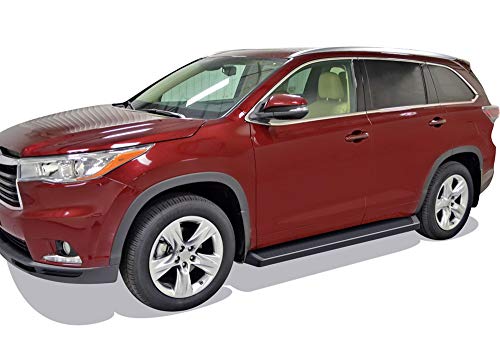 Estribos APS Premium Running Boards 6in Negro para Toyota Highlander miniatura 2