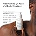 The Ordinary Face & Body Set Daily Skincare Routine with Niacinamide 5% Face & Body Emulsion, Natural Moisturizing Factors + Inulin Body Lotion, and Natural Moisturizing Factors + Hyaluronic Acid