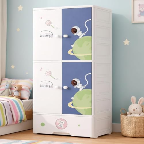 Image of Strassis Design Multipurpose Stackable Plastic Cupboard Drawer for Clothes Storage, Almirah for Clothes, Foldable Wardrobe Cabinet Organizer for Office, Kitchen, Bathroom (Nigh Orchid)