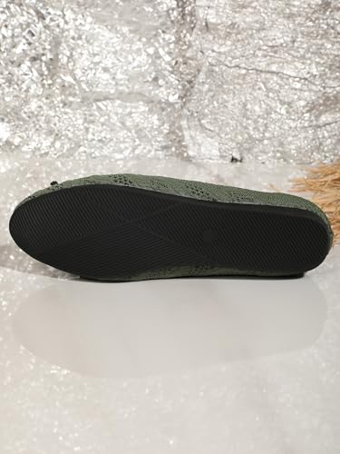 Chaussures plates confortables légères en maille souple avec nœud chic - 7
