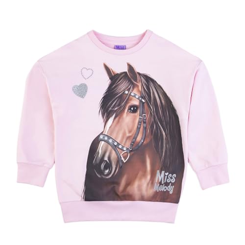 Miss Melody sweat-shirt 76086 rose pour fille passionnée d'équitation
