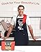 Binggle Funny Cooking Chef Apron for Men with Pockets BBQ Kitchen Work Aprons Birthday Father's day Creative Gifts for Dad