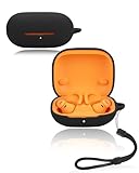 Yystao - Custodia per auricolari Apple Powerbeats Fit, in morbido silicone, compatibile con Apple Powerbeats Fit, con cordino, antipolvere, antiurto e durevole, colore: Nero