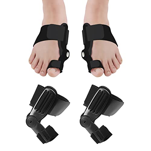 Corrección de hallux valgus, juego de corrección de hallux valgus de laboratorio deportivo con cinturón de entrenamiento de hallux valgus para alivio de juanetes (2 piezas) (negro) Cover