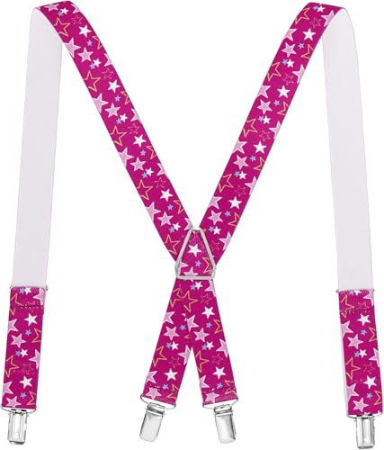 Playshoes Unisex Kinder Hosenträger Elastisch Hosenträger Sterne, Pink Sterne, 70