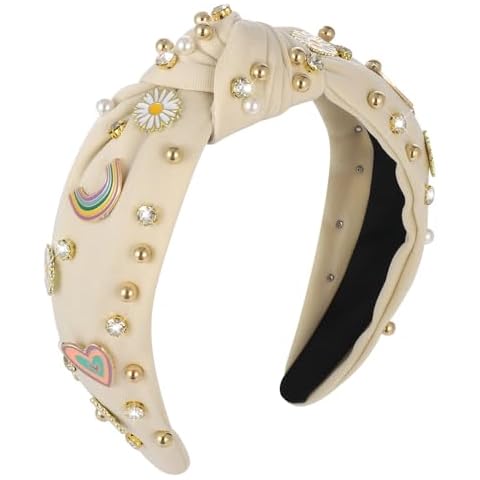 XLSXEXCL Pearl Knotted Headband Cover