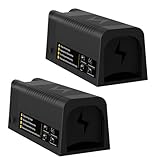 Electric Mouse Trap Mice Zapper Rat Killer with High Voltage Instant Eliminate Rodent Indoor for Kitchen Living Room (2, Black)