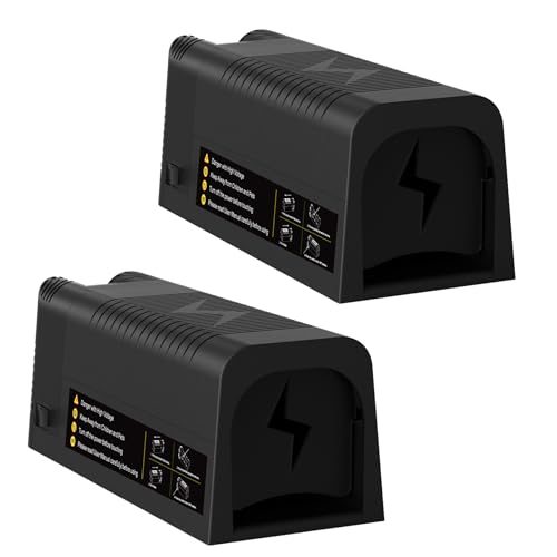 Electric Mouse Trap 2 Pack Rat Killer Electronic Mice Zapper with High Voltage Instant Eliminate Rodent Indoor for Kitchen Living Room No Touch