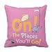 Emvency Throw Pillow Cover Youll Dr Seuss Oh The Places You Ll Go Graduation Decorative Pillow Case Home Decor Square 20 x 20 Inch Pillowcase