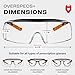 NoCry Safety Glasses Over Eyeglasses for Men and Women with Anti Scratch Lenses and Integrated Side Shields — Adjustable Temples with Anti-Slip Tips — 100% UV Protective Eyewear — ANSI Z87 Certified