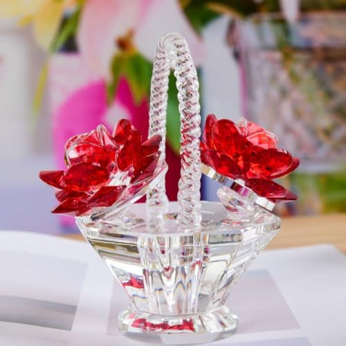 Panier de fleur en cristal déco de table pour un salon élégant