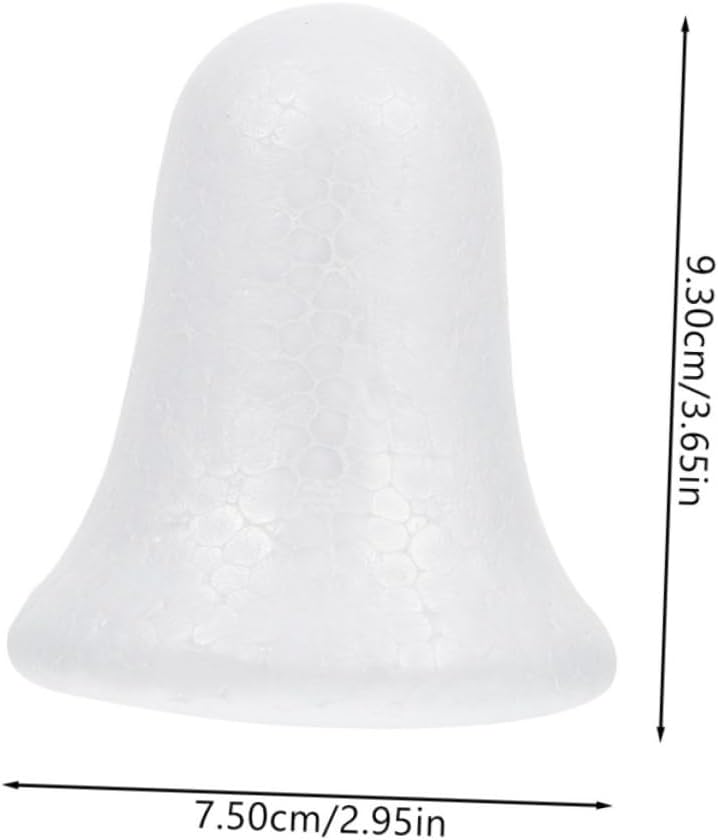 TEHAUX 45pcs White Foam Bells for Crafts Christmas Tree Decorations Blank Foam Shapes for Holiday Parties Boys and Projects Wedding Adornments