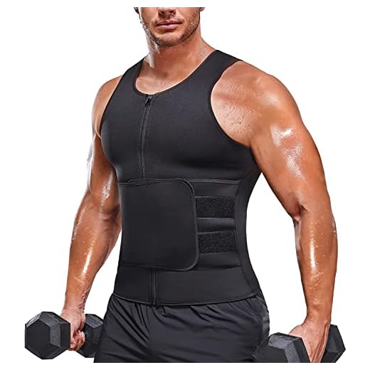 KUMAYES Faja Reductora Adelgazante Hombre Neopreno Camiseta Reductora Compresion de Sauna Sudoración para Deporte Fitness