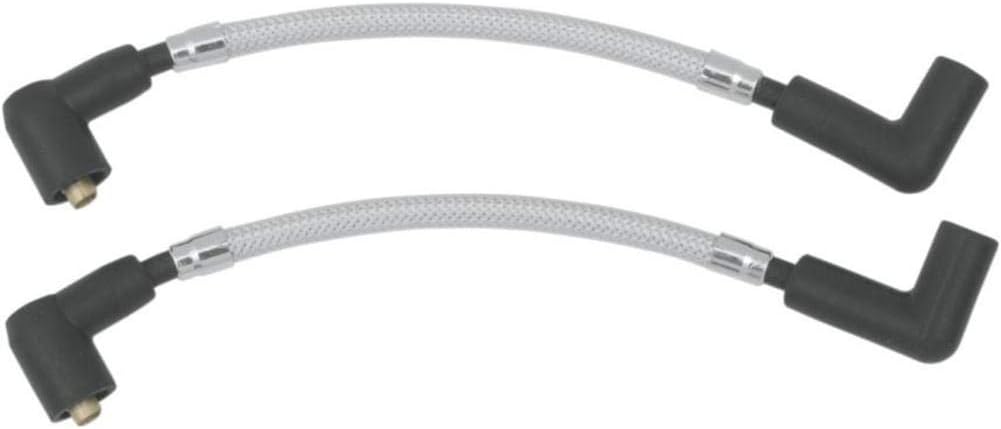 Magnum 'Sterling Chromite' Silver Braided 8mm Spark Plug Wire Set for FXR 3030C