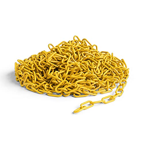 Crowd Control Plastic Chain Safety Barrier, 2in x 100ft