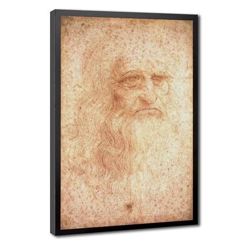 Portrait Leonardo Da Vinci pour décoration murale de bureau et espace de travail
