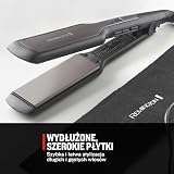 Remington prostownica do włosów, powłoka ceramiczna, szerokie płytki, zakres temp. 150-230°C, funkcja Turbo, szybkie nagrzewanie, ruchome płytki, etui w zestawie, czarna, Pro Ceramic Extra S5525