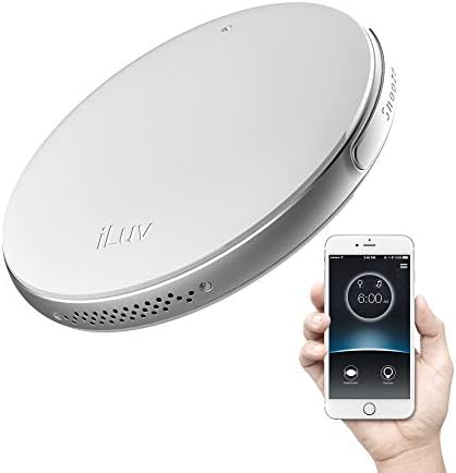 Smartshaker 2 by iLuv, Portable Vibrating Travel Alarm Bed Shaker with Multiple Alarms for Heavy Sleepers, Deaf People, Couples and Seniors (White)