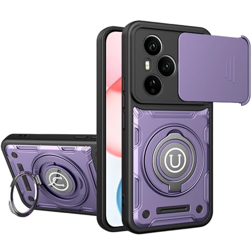 �X�}�z�P�[�X �Ή��@�� for Honor 400 Pro�y�}�O�l�b�g���ԍڃ}�E���g �����h�~ 2-in-1 PC+TPU 2�E�F�C�u���P�b�g�X�^���h �J���������Y�ی�zPurple