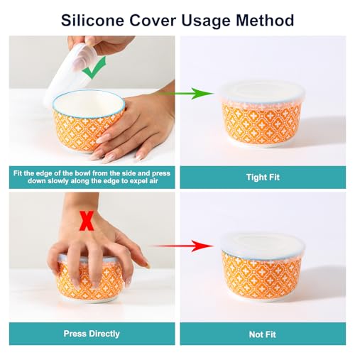 image for Selamica 6 oz Ramekins with Lids Oven Safe, Creme Brulee Ramekins Souf