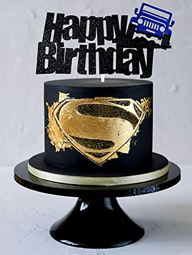 JeVenis SUV Themed Happy Birthday Cake Topper #TOP18