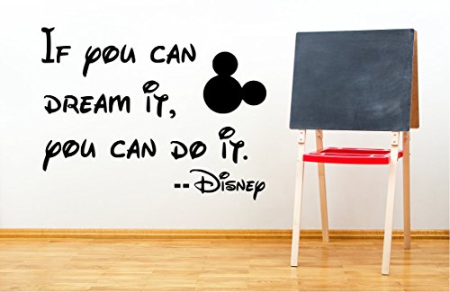 If You Can Dream It Black Wall Decal 14 Inches X 20 Inches #TOP1