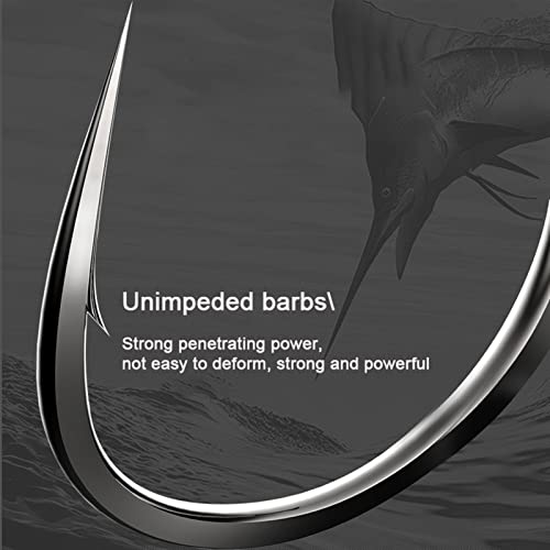 Angelhaken 10 stücke Angelhaken Set Kohlenstoffstahl Single Angelhaken Wohnung Angelbett Karpfen Haken Ziehen Meer… – Bild 6