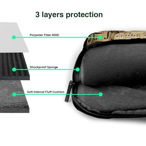 Bolsa Tote para Laptop con Notas Musicales en Papel Antiguo miniatura 6