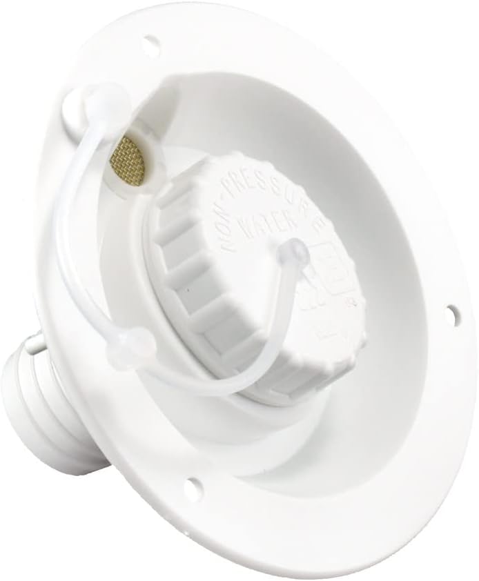B&B Molders RV Replacement Parts and Accessories Camper Gravity Water Inlet Fill Dish Polar White PN 94247